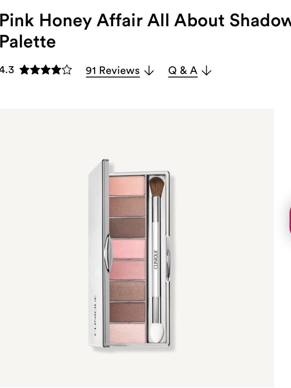 Clinique Pink & Neutral Eyeshadow Palette